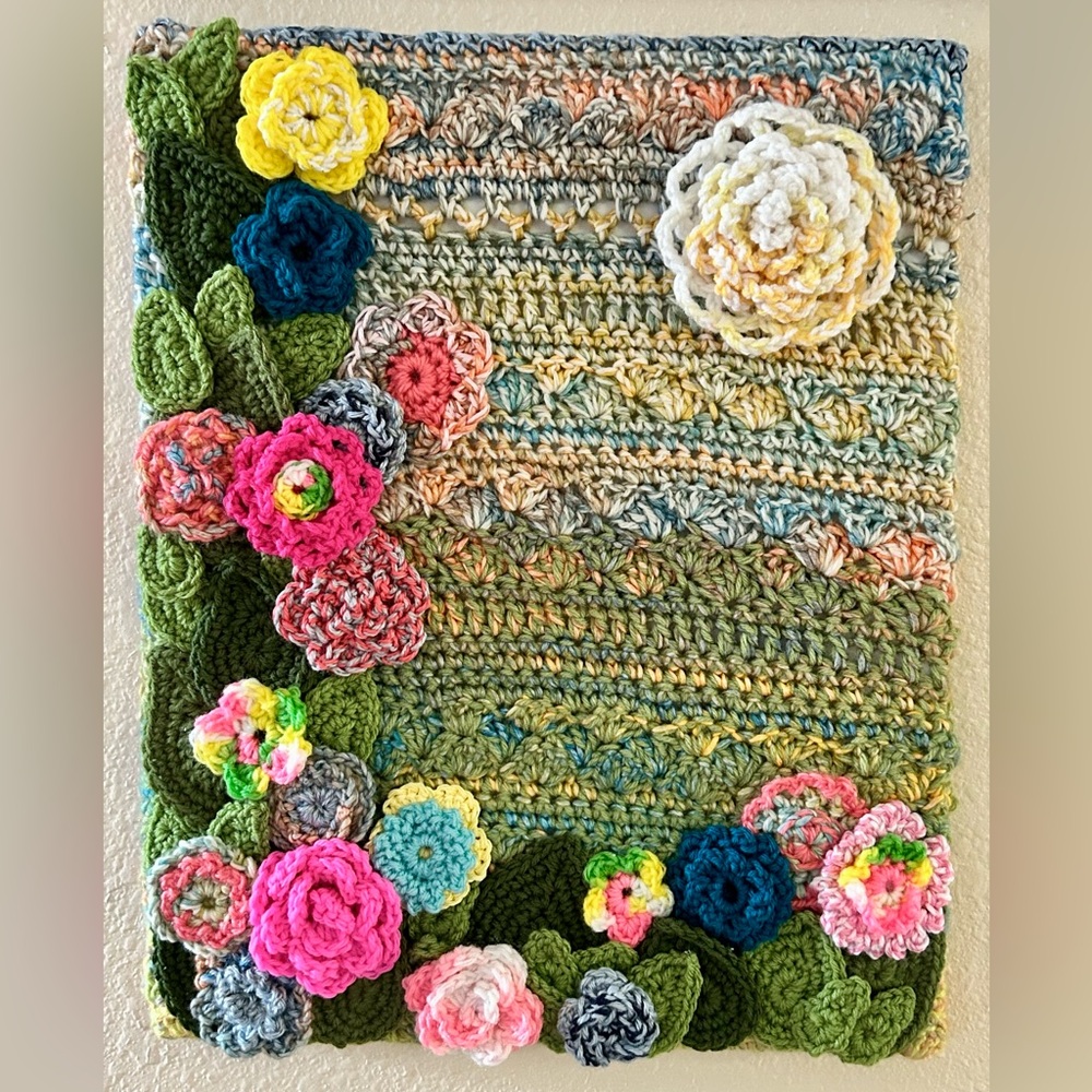 Handmade Crochet Floral Wall Hanging